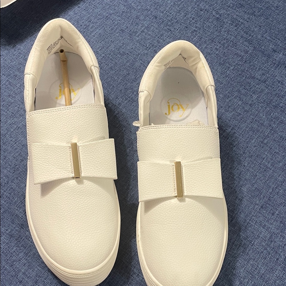 JoyLab White Slip-On Sneakers